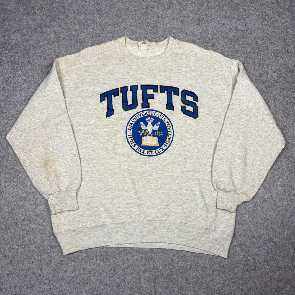 Vintage Gear for Sports Tufts University Sweatshirt Gray Made in USA XL